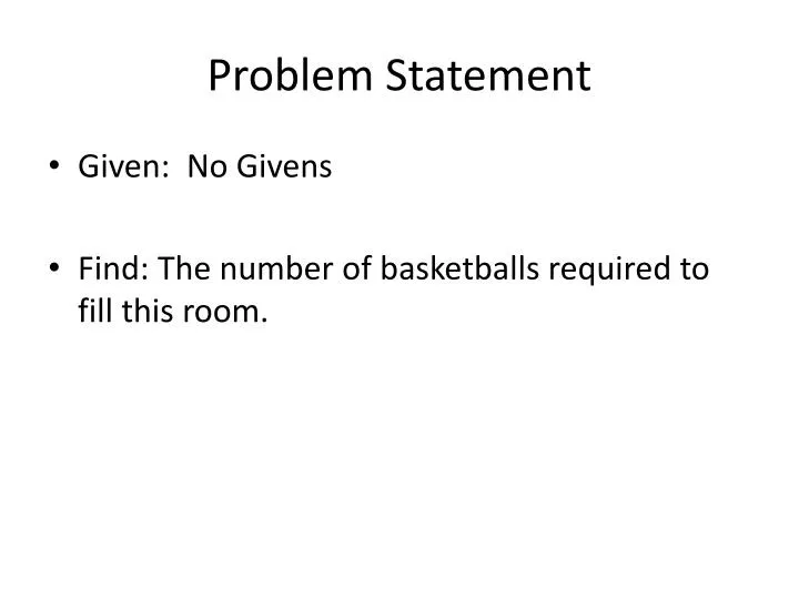 problem statement