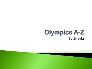 Olympics A-Z