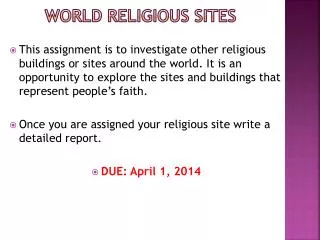 World religious sites