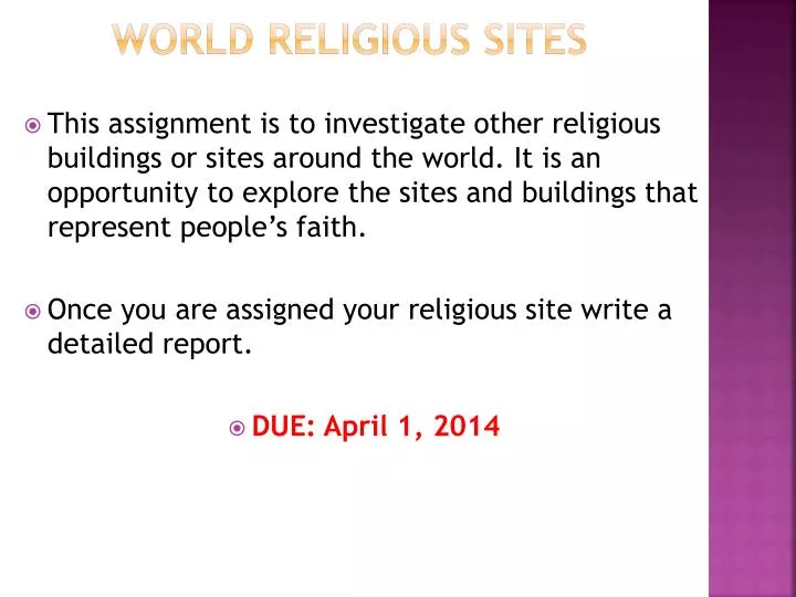 world religious sites