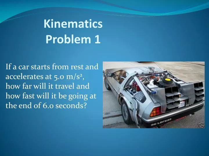 kinematics problem 1