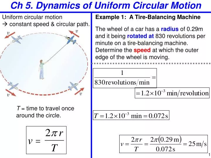 ch 5 dynamics of uniform circular motion