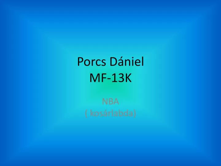 porcs d niel mf 13k