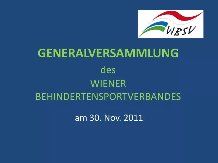 generalversammlung des wiener behindertensportverbandes