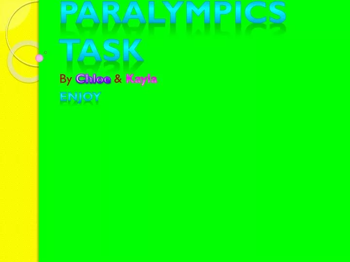 paralympics task