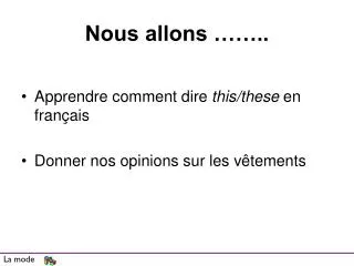 nous allons