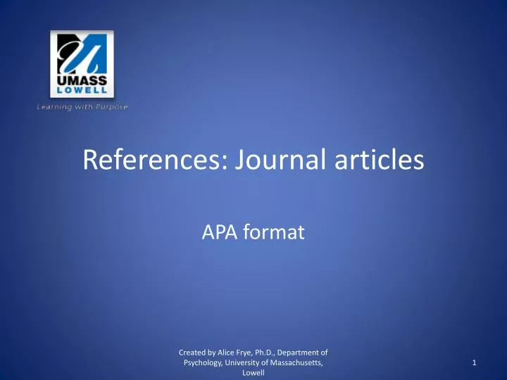 references journal articles