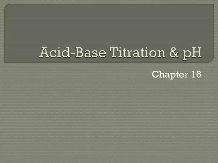 acid base titration ph