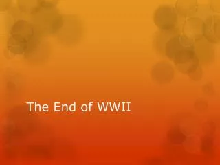 the end of wwii