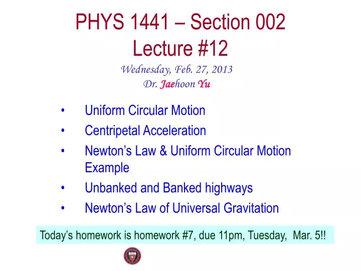 phys 1441 section 002 lecture 12