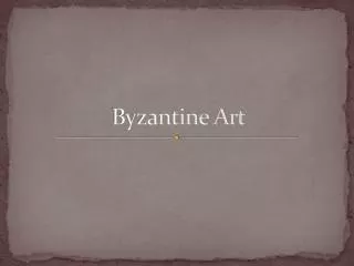 Byzantine Art