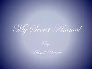 My Secret Animal
