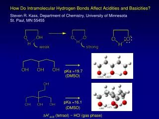 How Do Intramolecular Hydrogen Bonds Affect Acidities and Basicities?