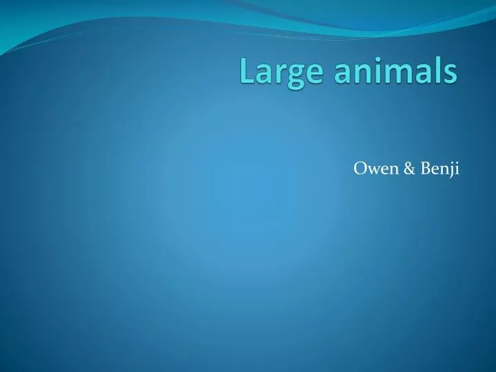 large animals