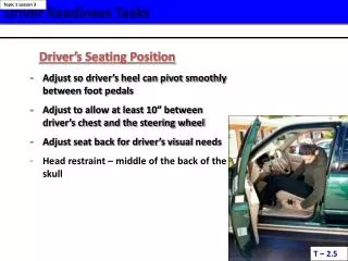 Driver Readiness Tasks