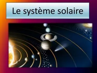 le syst me solaire