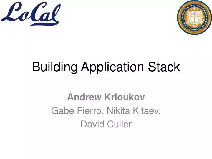 building application stack