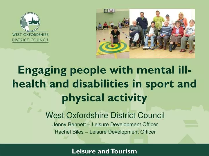 engaging people with mental ill health and disabilities in sport and physical activity