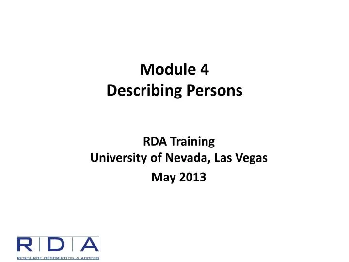 module 4 describing persons