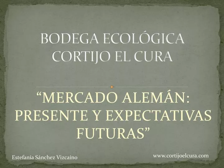 bodega ecol gica cortijo el cura