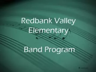 Redbank Valley Elementary Band Program