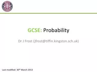 GCSE: Probability