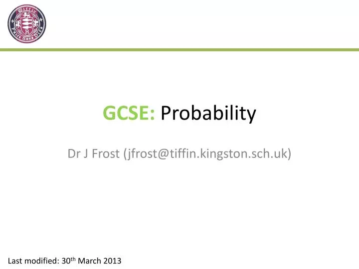 gcse probability