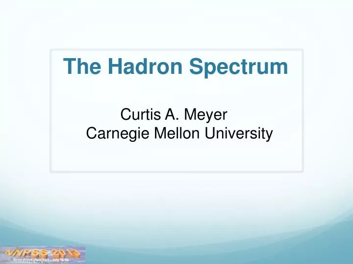 the hadron spectrum