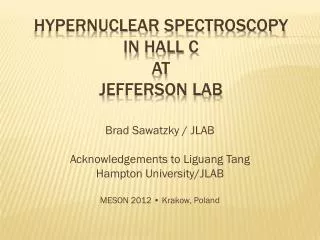 Hypernuclear spectroscopy in Hall C at Jefferson Lab