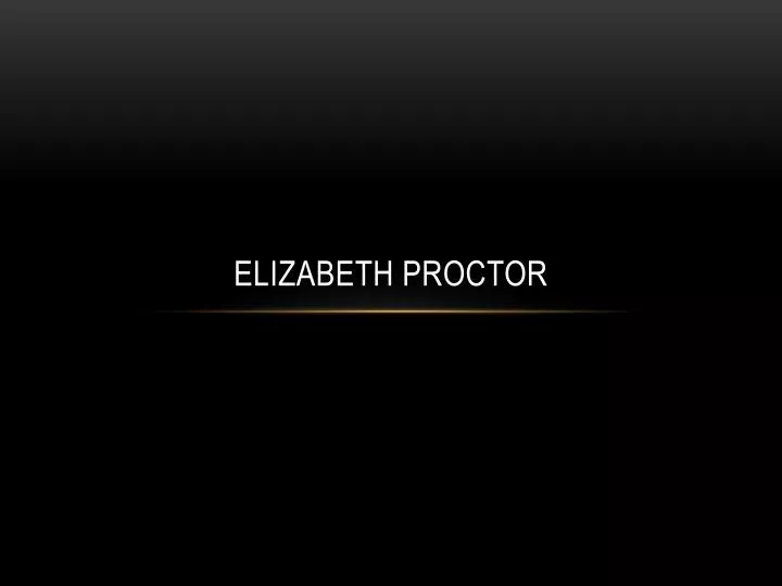 elizabeth proctor