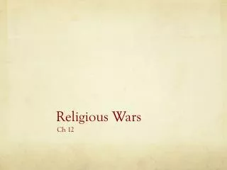 Religious Wars