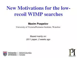 New Motivations for the low-recoil WIMP searches