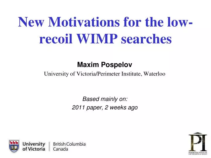 new motivations for the low recoil wimp searches