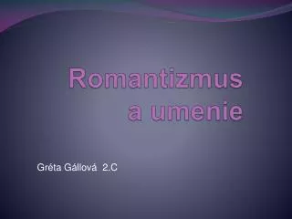 romantizmus a umenie