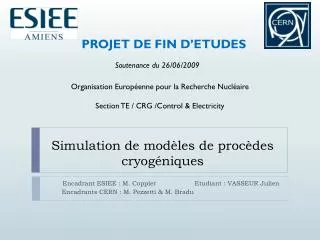 simulation de mod les de proc des cryog niques