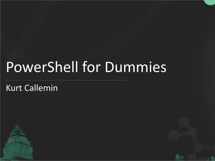 powershell for dummies