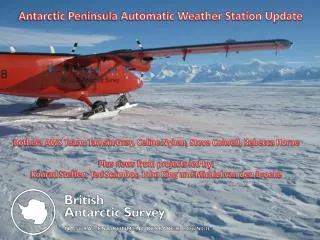Antarctic Peninsula Automatic Weather Station Update