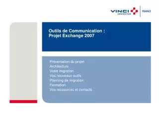 outils de communication projet exchange 2007