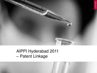 AIPPI Hyderabad 2011 – Patent Linkage