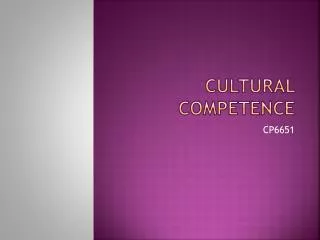 cultural competence