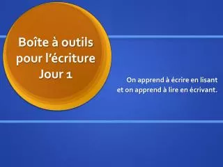 bo te outils pour l criture jour 1