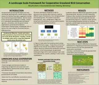 LANDSCAPE-SCALE COOPERATION Landscape–scale collaboration on conservation issues can: