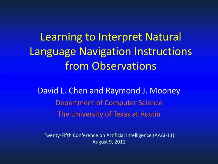 learning to interpret natural language navigation instructions from observations