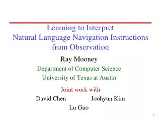 Learning to Interpret Natural Language Navigation Instructions from Observation