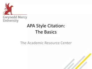apa style citation the basics