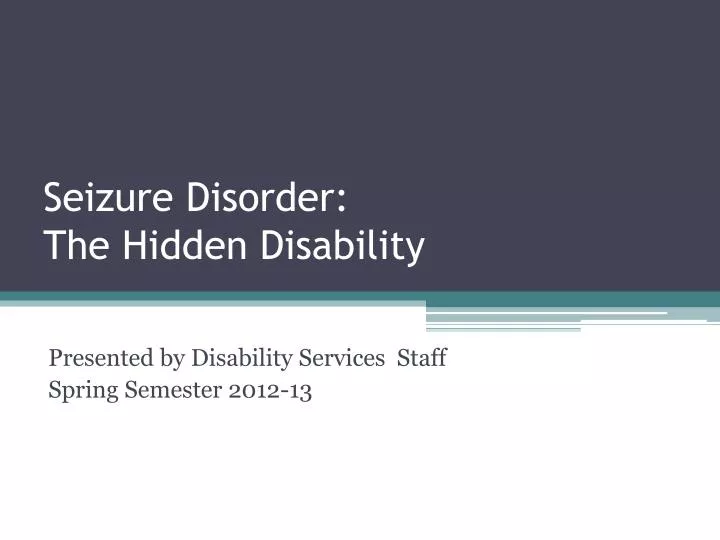 seizure disorder the hidden disability