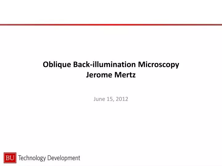 oblique back illumination microscopy jerome mertz