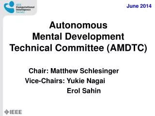 Autonomous Mental Development Technical Committee (AMDTC)