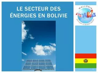 le secteur des nergies en bolivie