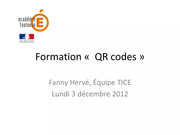 formation qr codes